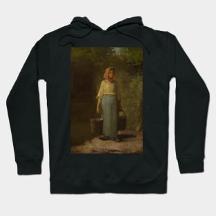 Peasant Girl Returning From The Well by Jean-Francois Millet Hoodie